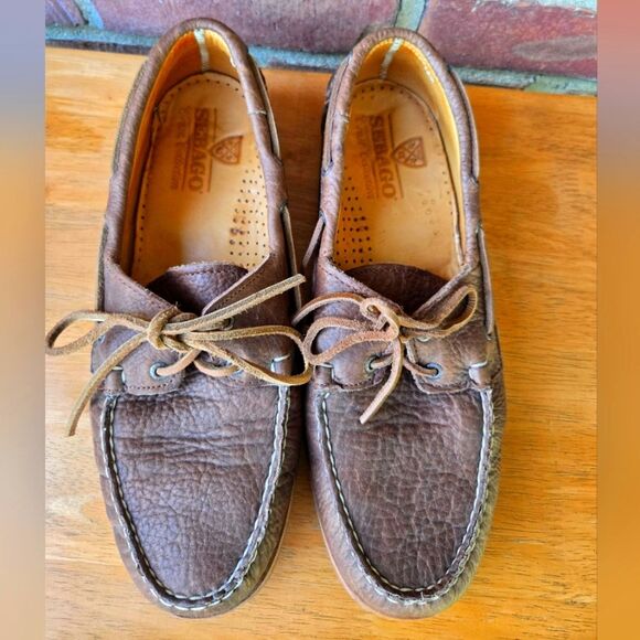 Sebago Docksides Leather loafers men's 10.5 Slip Resistant Non-Marking - Picture 1 of 11